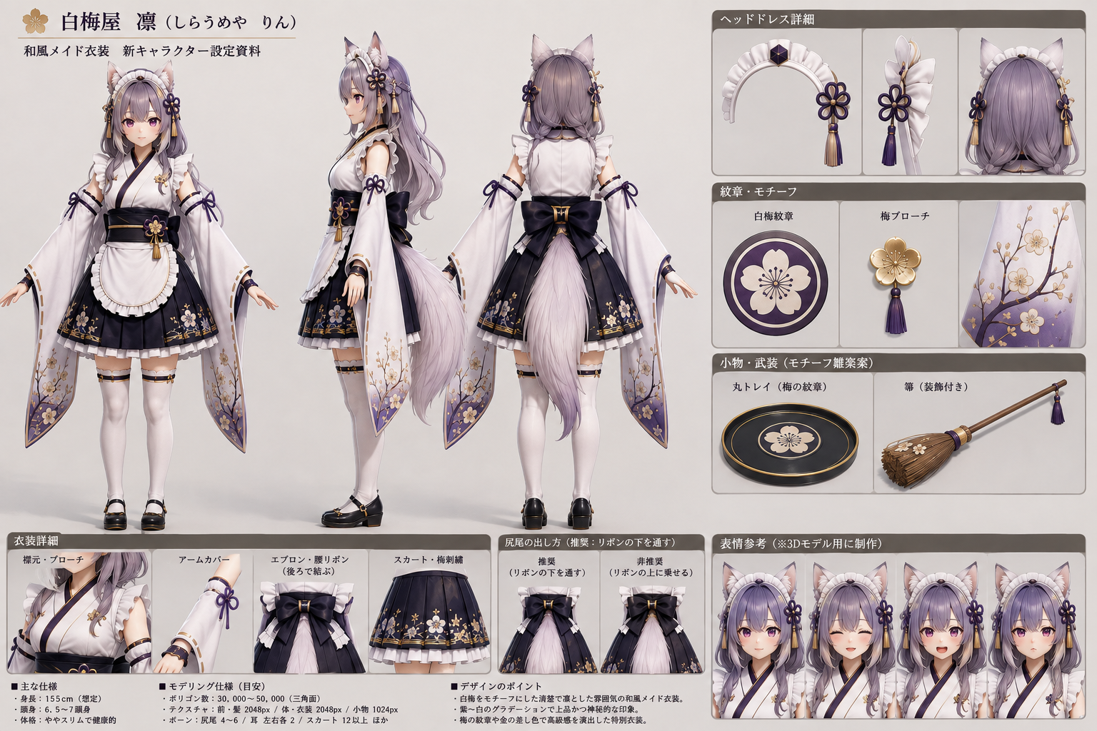 白梅屋凛 キャラクター設定資料